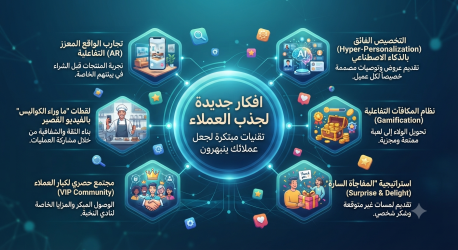 افكار جديدة لجذب العملاء تقنيات مبتكرة لجعل عملائك ينبهرون